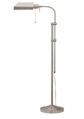 #ad Cal Lighting Pharmacy 10quot; Adjustable Durable Metal Floor Lamp Silver BO 117FL BS $125.98