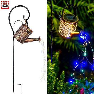 #ad Solar Watering Can Lights Waterproof Hanging LED String Lights Outdoor Garden US $13.98