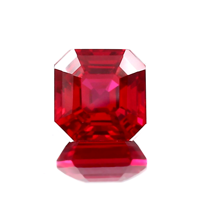 #ad ASSCHER Cut 10 Ct NATURAL BURMA Pigeon Blood Red Ruby Loose Certified Gemstone $25.01