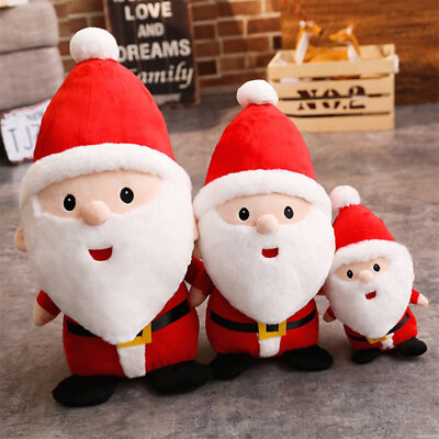 #ad Fluffy Stuffed Animals Santa Claus Cuddly Plush Dolls Kid Gift Toy $130.88