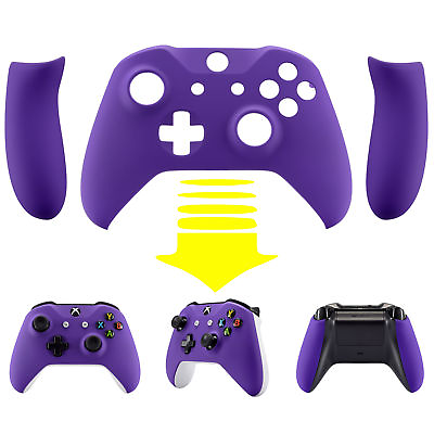 #ad Soft Touch Purple Upper Shell Cover amp; Handles For Xbox One S X Game Controller $15.76