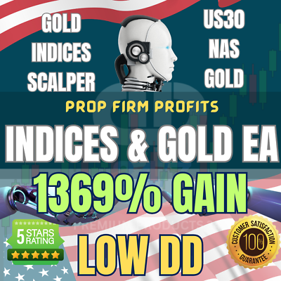 #ad US30 NAS100 GOLD EA MT4 Prop Firm amp; Live Account Bot Forex Automation Robot MT4 $29.99