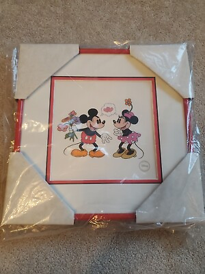 #ad Disney Sericell Mickey and Minnie quot;I Love Youquot; with certificate of authenticity $75.98