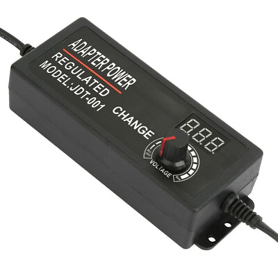 #ad NEW DC 9V 24V Adjustable Power Adapter w Digital Voltage Display EURO Plug $28.00