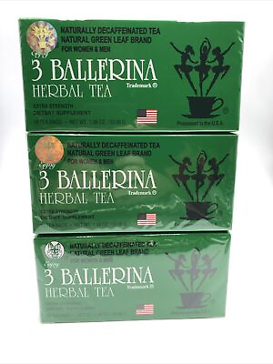 #ad 3 Ballerina Dieters Drink Extra Strength Tea 18 Bags 3 Pack = 54 Bags Total $15.99