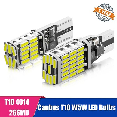 #ad 10X White LED T10 501 194 W5W 7020SMD Car CANBUS Error Free Wedge Light Bulb US $2.99