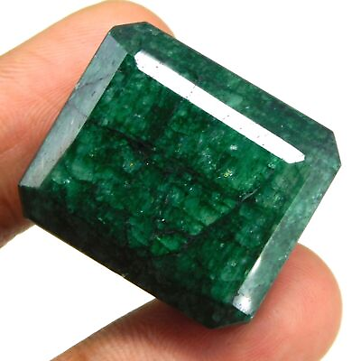 #ad 98.00 Ct African Natural Green Emerald IGL Certified Excellent Gemstone $48.99