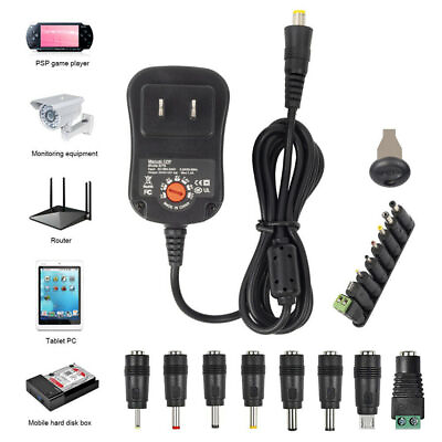 #ad Universal AC to DC Supply Power Adapter for AC Input 110 240 Volts 12W 3V 12V US $9.59
