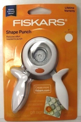 #ad Fiskars 174360 1002 Round #x27;n Round Shape Squeeze Punch Medium 1quot; $6.00