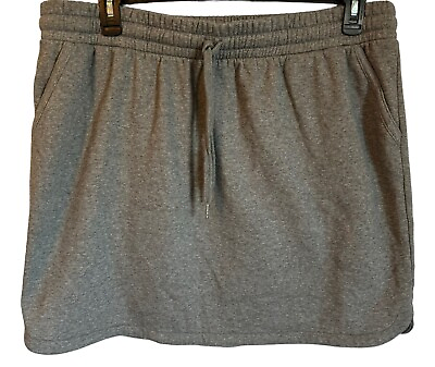 #ad Maurice’s Skirt Size 1X Gray Short Sweat Stretch Women Skirt $18.74