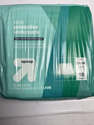 #ad Up amp; Up Protective Underpads Large 23x36 Waterproof Moisture Barrier 18 Ct Open $5.67
