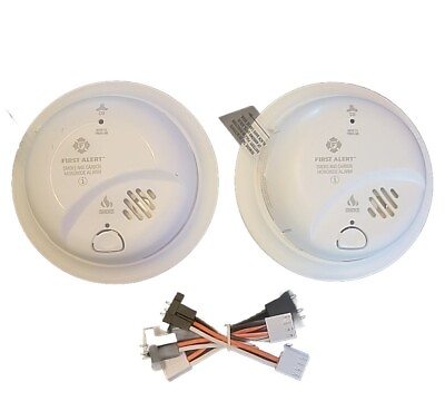 #ad NEW First Alert Smoke amp; Carbon Monoxide Alarms Hardwired Replacement 2 Pack $49.99