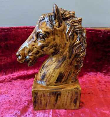 #ad VTG Horse Head Statue Figurine Ceramic Modern Contemporary 13quot; MLM 80s Rare NICE $59.00