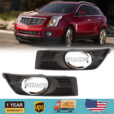 #ad Front Left amp; Right Fog Light Cover Bezel Trim Silver For 2010 2016 Cadillac SRX $17.70