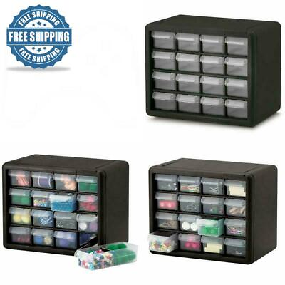 #ad 16 Drawer Plastic Small Parts Organizer Storage Hardware Craft Cabinet Nuts Bolt $22.30