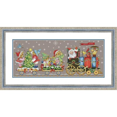 #ad Counted Cross Stitch Kit Santa Christmas DIY Unprinted canvas $51.48
