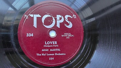 #ad Mimi Martel 78rpm Single 10 inch Tops Records #334 Lover amp; Half As Much $19.99