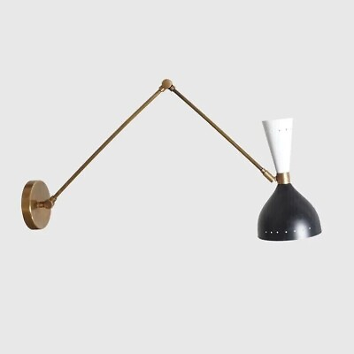 #ad Articulated Modern Brass Sconce Midcentury Modern Style Wall Lamp $200.00