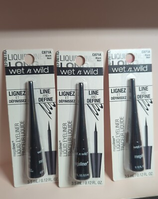 #ad Lot of 3 Wet n Wild Liquid Eyeliner Line amp; Define C871A Black $11.98