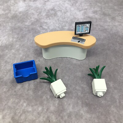 #ad Playmobil 5485 City Life Shopping Mall Replacement Desk Flower Pots Parts $8.99