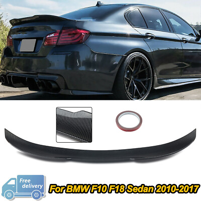 #ad PSM Style Rear Spoiler Lip Wing For BMW 5 Series F10 F18 2010 2017 Carbon Style $78.98