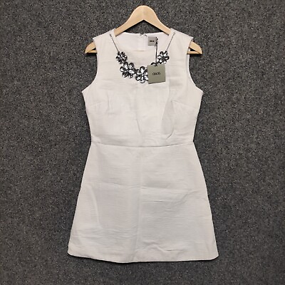 #ad NEW ASOS Womens Dress Size 12 Fit amp; Flare White Sleeveless AU $13.96