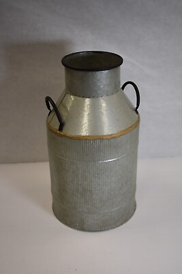 #ad Stone amp; Beam Vintage Milk Planter 18quot; Galvanized Iron Flower Pot Vintage Decor $29.99