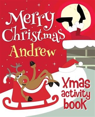#ad Merry Christmas Andrew Xmas Activity Book: Personalized Children#x27;s Activit... $16.58