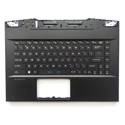 #ad New For MSI GP66 GE66 MS 1541 1543 Palmrest Full Colorful Backlit Keyboard Black $249.99
