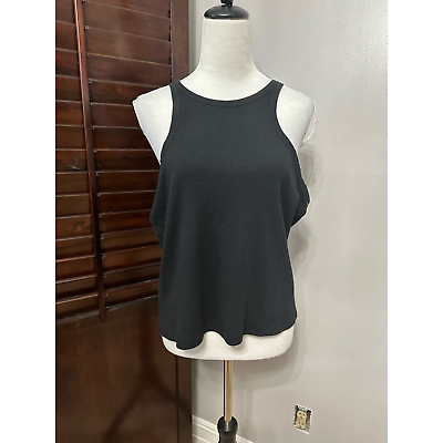 #ad BP Womens Tank Top Black Sleeveless Scoop Neck Pullover Stretch Knit Plus 2X New $11.99