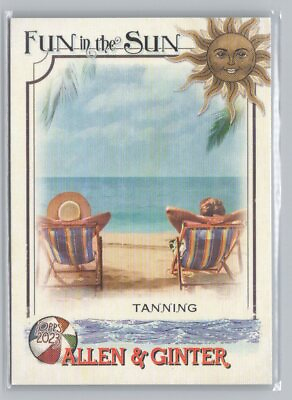 #ad 2023 Topps Allen amp; Ginter Tanning Fun in the Sun #FITS 13 $1.59