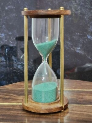 #ad Antique Sand Timer Hourglass Wooden Vintage Maritime Nautical Desk Item Decor $49.32