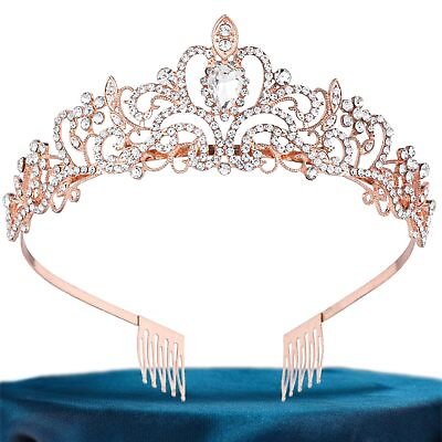 #ad Tiara Crowns for WomenPrincess Crown for Girls Crystal Queen Tiaras for Birt... $14.49