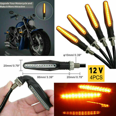 #ad For Kawasaki Motorcycle 4X KLR650 12 LED Signal Turn Indicators Blinker Light US $13.29