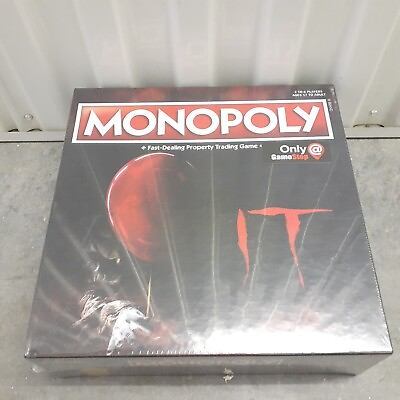 #ad IT Monopoly GameStop Exclusive Sealed BRAND NEW Board Game USAopoly Halloween $39.99