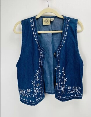 #ad SGDN Vest Women’s Medium Western Vintage Country Wear Boho Retro Cottagecore $28.00
