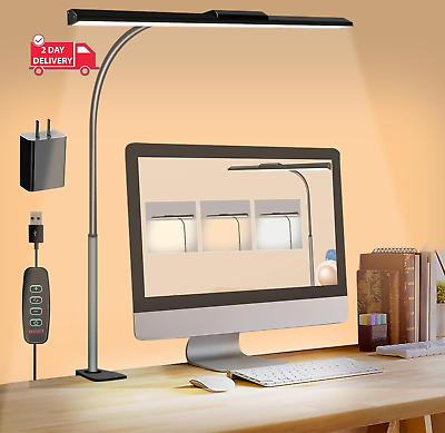 #ad LED Desk Lamps for Home Office Eye Caring Architect Lamp with Clamp 3 Colors 10 $34.23