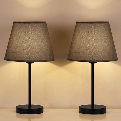 #ad Small Table Lamps Vintage Bedside Nightstand Lamps Set of 2 for Bedroom Offic $49.59