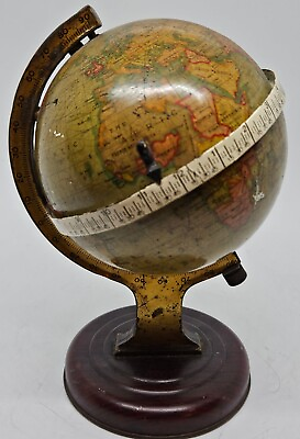 #ad Antique 1920#x27;s Heavy Art Deco Metal Desk Globe $349.99