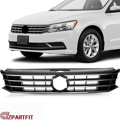 #ad Fits 2016 2019 VW Volkswagen Passat S SE Front Grille Grill With Chrome Trim $75.98