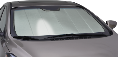 #ad Premium Silver FOLDING Custom Sun Shade w BAG for Mustang Heat WindShield Screen $65.99