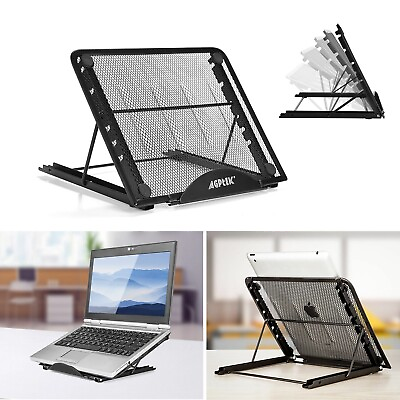 #ad laptop tablet stankfoldable portable ventilated destop laptop holder universal $12.99
