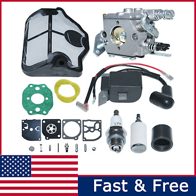 #ad For Husqvarna 36 41 136 137 141 Air Filter Ignition Coil Carburetor Tune Up Kit $24.56
