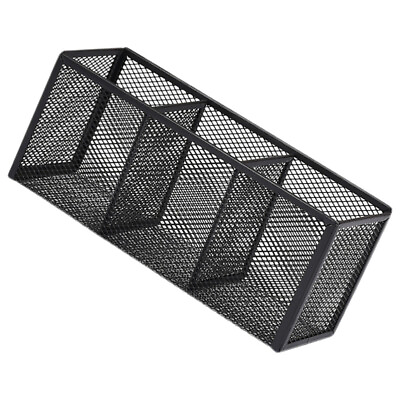 #ad Mesh Pen Pencil Marker Organizer 3 Compartments Office Home Supplies Holder $16.39