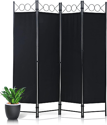 #ad Room DividerFolding Privacy Screen 4 Panels Portable Wall Divider Partition Roo $60.34