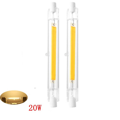 #ad R7S LED Bulb COB Glass Tube 20W 118MM Replace Halogen Lamp Spot Light 110V 3000K $18.99