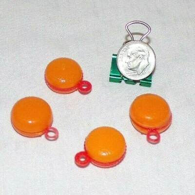 #ad Miniature Dollhouse VTG Bell Jewelry Charm Plastic Food Hamburger Lot Retro Toy $10.99