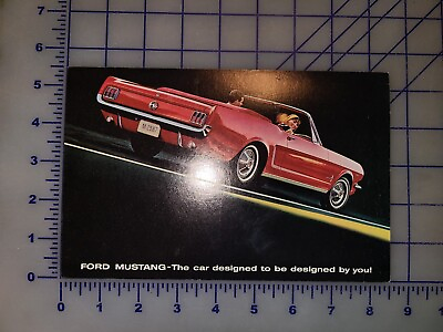 #ad 1964 1965 Ford Mustang Post Card Brochure $12.60
