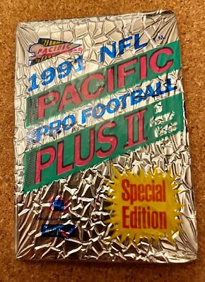 #ad 1991 NFL Pacific Pro Football Plus Cards 4 NEW Unopened Wax Packs $9.99