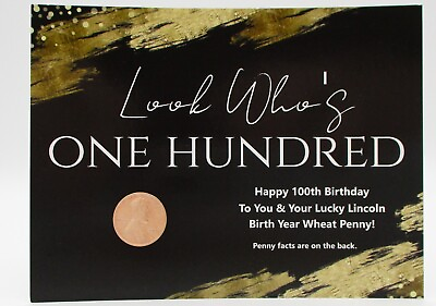 #ad Happy 100th Birthday 1924 Birth Year Lucky Lincoln Wheat Penny Unique Keepsake $5.95
